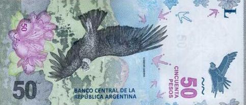P363 Argentina 50 Pesos Year 2018